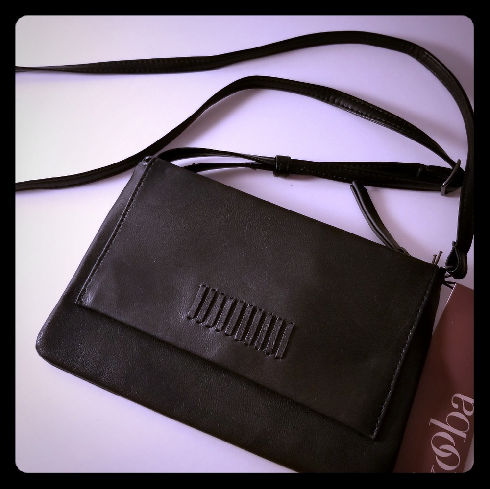 🖤NWT KOOBA BLACK LEATHER FLAP CROSSBODY BAG